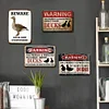 4pcs - Animal Warning- Vintage Metal Signs(8*12Inch)