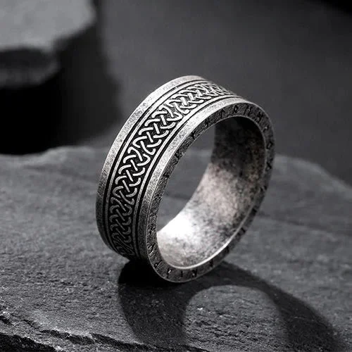 Coutureaura Odin Celtic Knot Rune Stainless Steel Ring