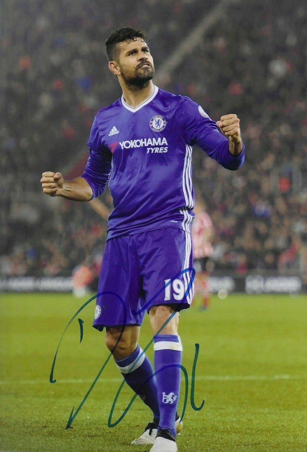 Diego Costa Genuine Hand Signed 12X8 Photo Poster painting Chelsea FC Autograph (1864)