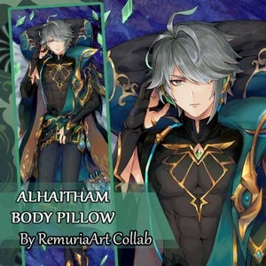 Pornhint Alhaitham Body Pillow Cover Genshin Impact Fan Art NSFW available NSFW