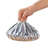 Reusable Aluminum Foil Food Covers Elastic Bowl Covers Fits Various Dish Shapes Food Warmers for Home Dining Parties Outdoor Picnics