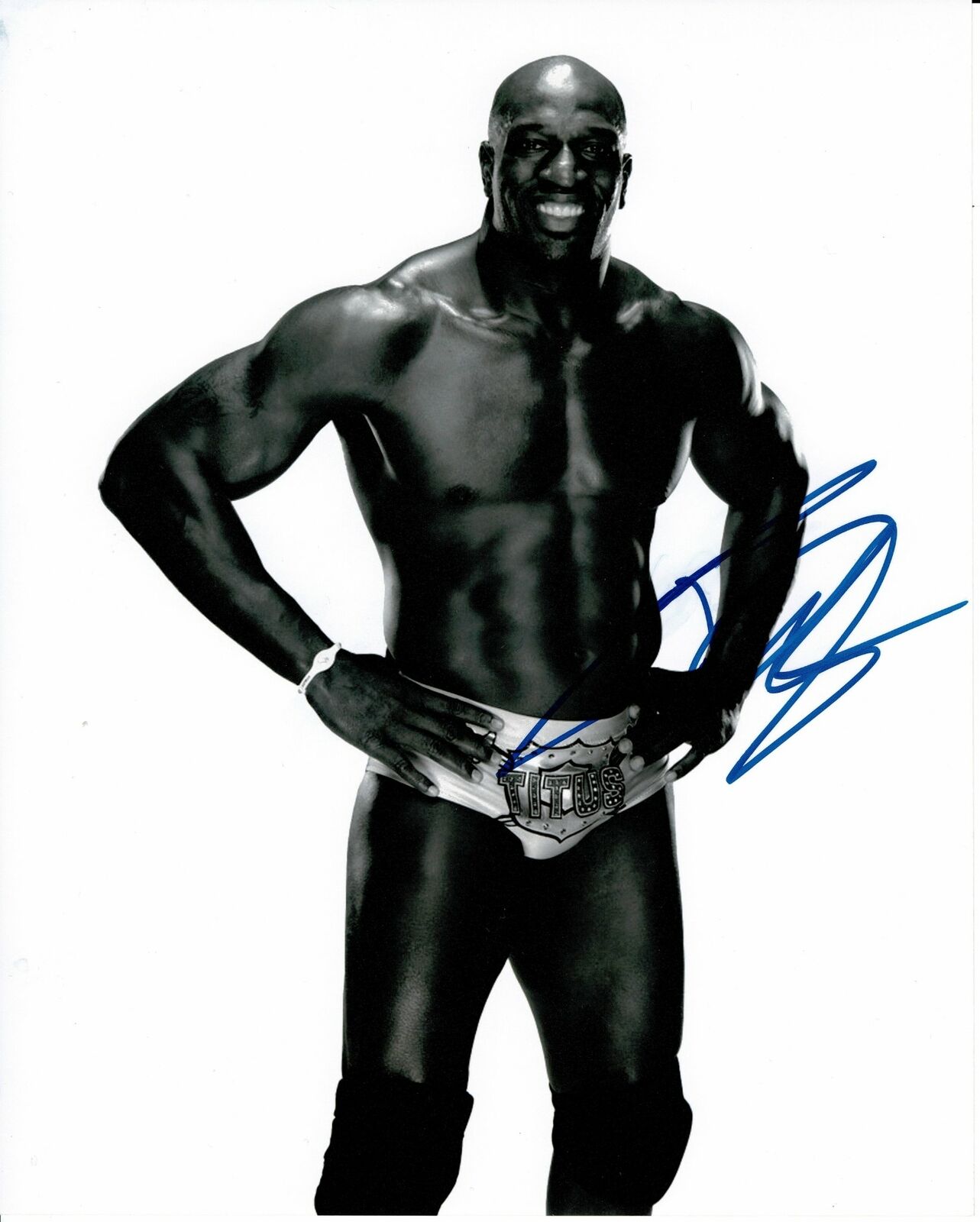 Titus O'Neil Signed 10X8 Photo Poster painting WWE AFTAL COA (7030)