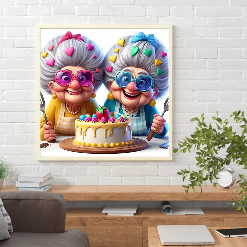 Diamond Painting - Full Round Drill - Grandma(Canvas|30*30cm)