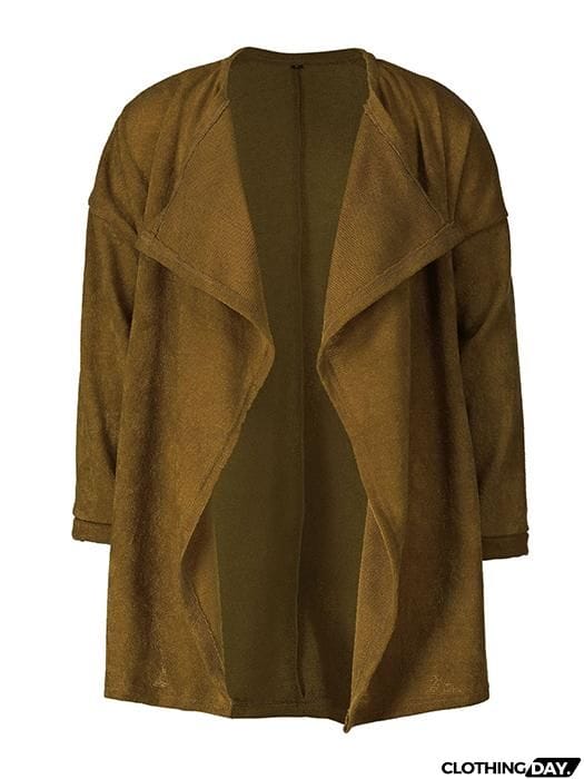 Solid Color Irregular Collar Cardigan Sweater Jackets