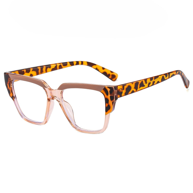 New Fashion Box Retro Personality Entry Lux TR90 Anti-Blue Ray Plain Glasses Glasses Of With Internet Celebrity