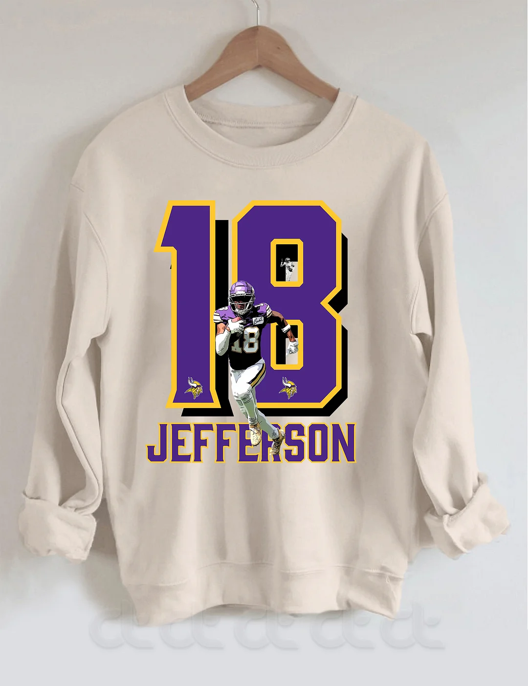 Minnesota Vikings Justin Jefferson 18 Sweatshirt minnesota-vikings-justin-jefferson-18-sweatshirt