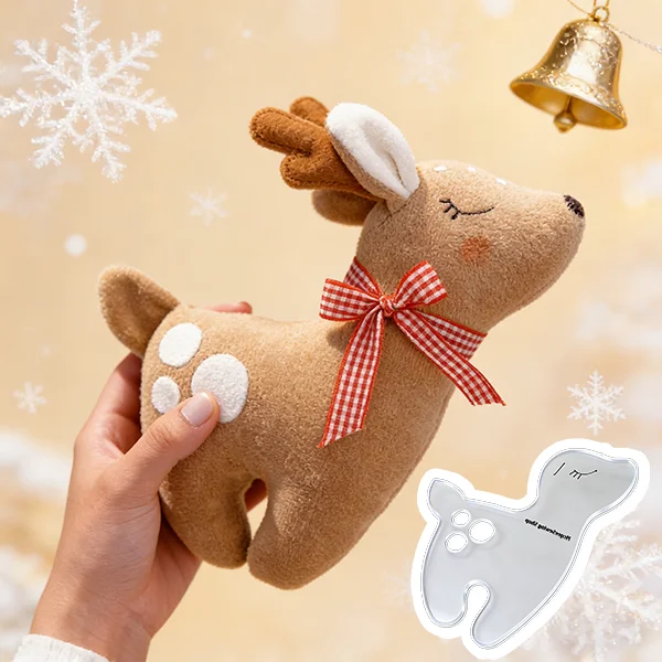 DIY Christmas Reindeer Plush Sewing Template &ndash; With Tutorial