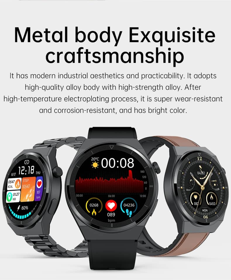 Findtime Blood Pressure Smart Watch Blood Oxygen Heart Rate Monitor Body Temperature with Bluetooth Calling