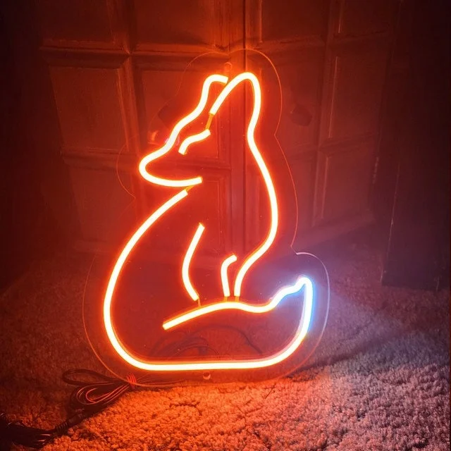 Animal Neon Sign LED Neon Sign Fox Custom Neon Neon Light Art Neon Sign Neon Bedroom Neon Sign Wall Decor Bedroom Decor For Teens