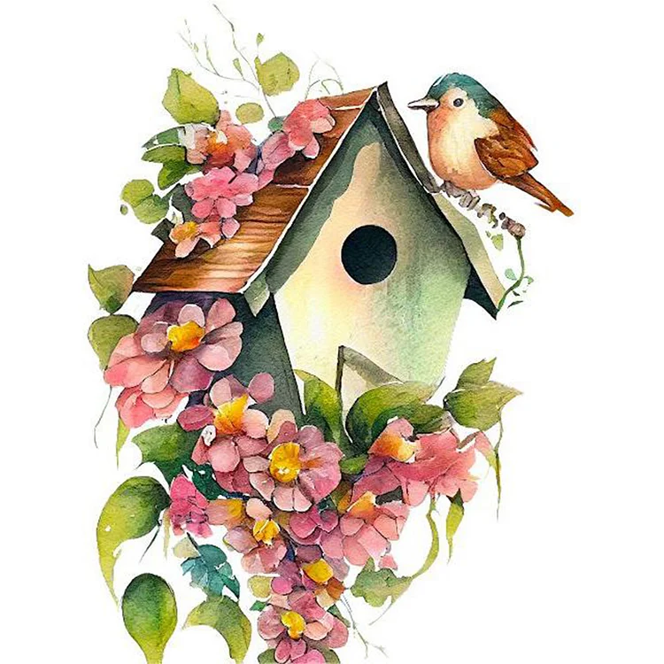 Bird House 30*40CM(Canvas) Full Round Drill Diamond Painting gbfke