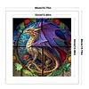Glass Painting-Pterosaur-11CT Stamped Cross Stitch 40*40cm/15.75*15.75in tapestrymarket
