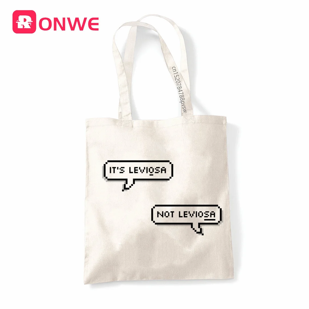 It's Leviosa Not LeviosA Reusable Women Shopping Canvas Bag Girl Tote Eco Shopper Shoulder Bags,Drop Ship