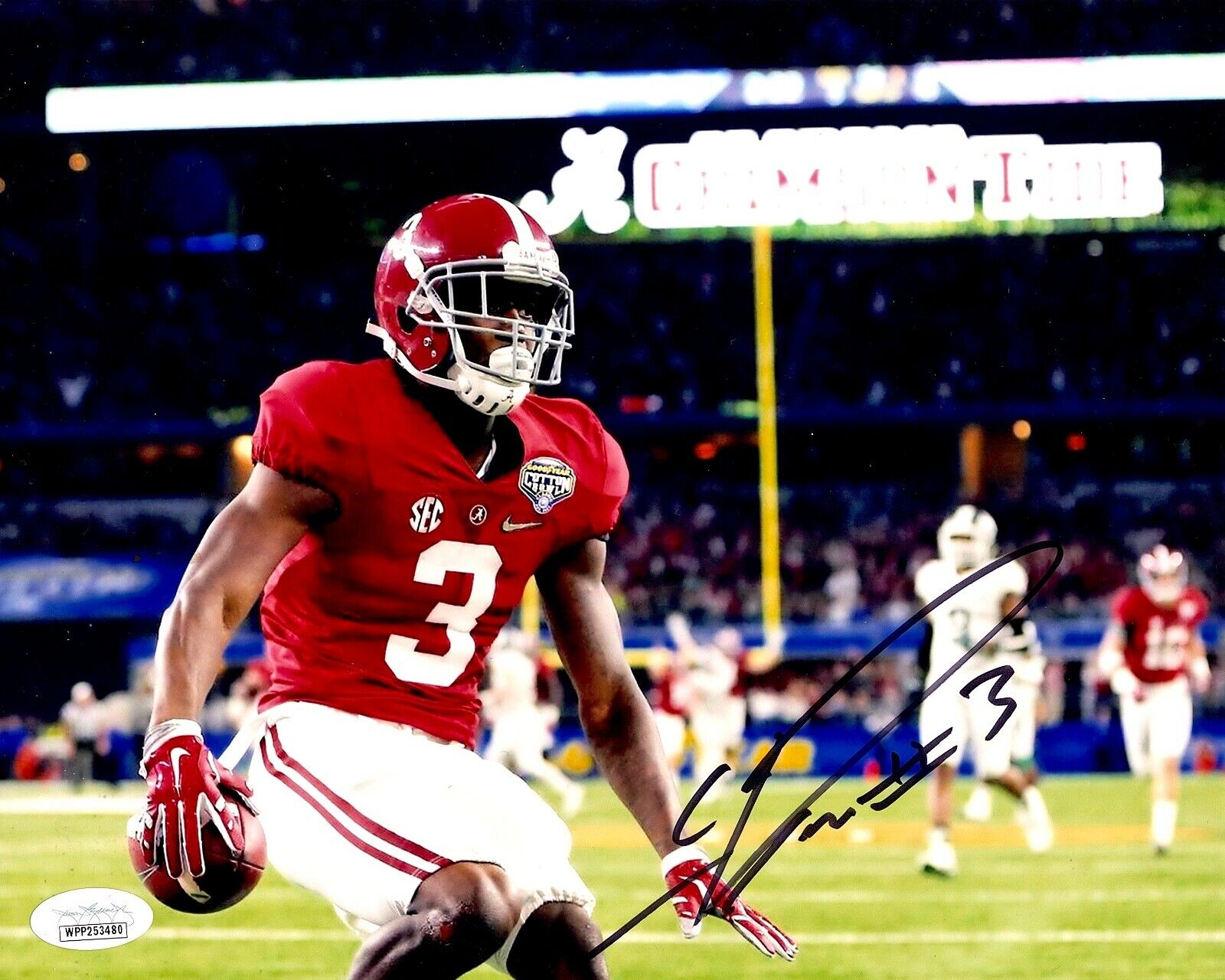 CALVIN RIDLEY Autograph SIGNED 8x10 ALABAMA CRIMSON TIDE Photo Poster painting JSA CERTIFIED