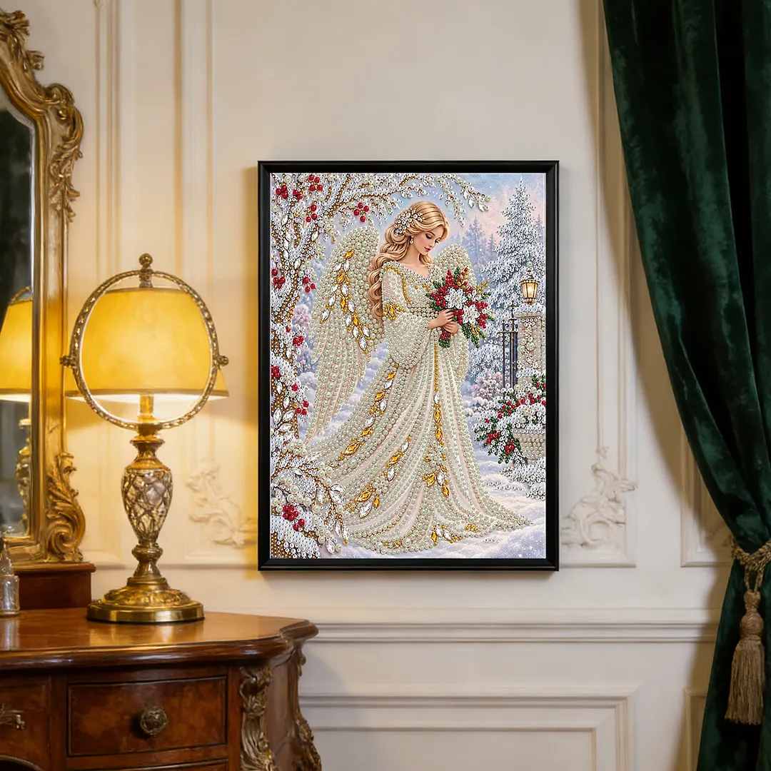 Pearl Painting Kit for Adults Christmas Winter Angel