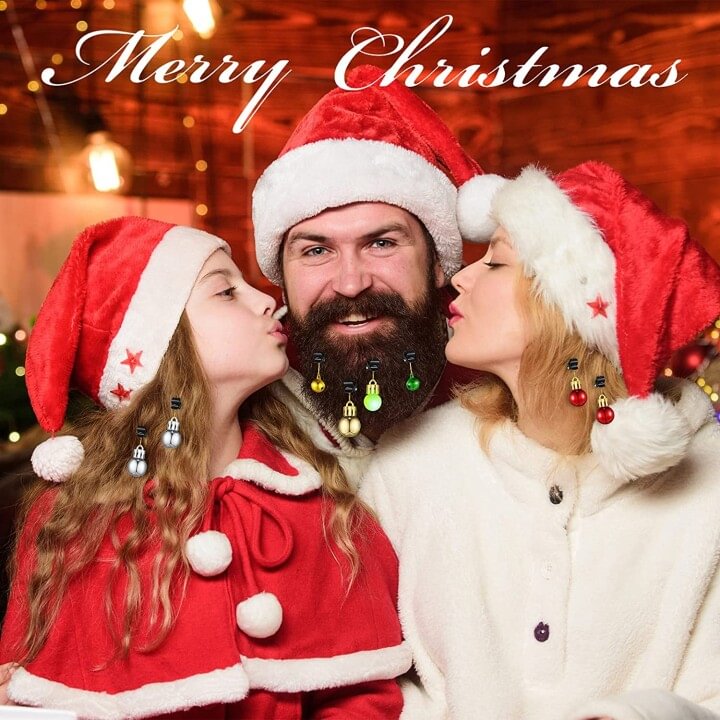 💡🎄Glowing Christmas Beard Ornaments-🎁The Funniest Gag Gift