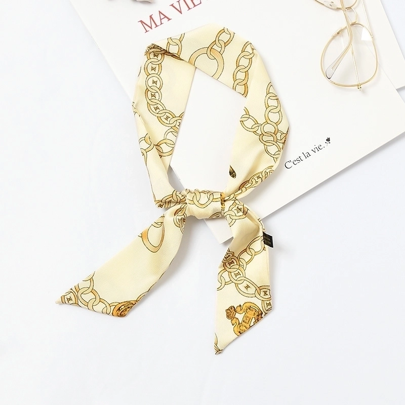 Women’s Sweet Polka Dots Heart Shape Satin Printing Silk Scarves