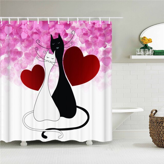 

Shower Curtain – lovers Cat-180*180cm, 501 Original