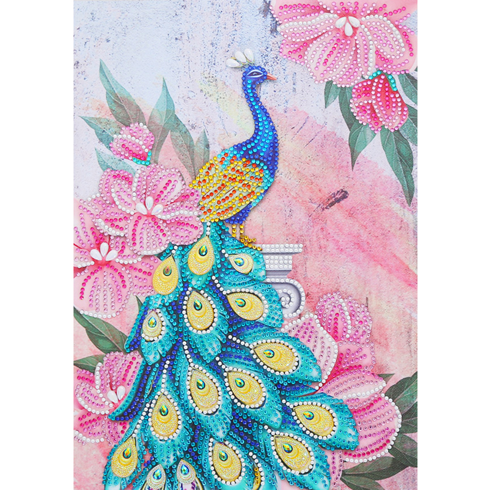 

Peacock Pink Set-Special-Shaped Drill Diamond Painting-30x40CM, 501 Original