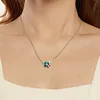 Four-leaf Clover Ladybug Necklace 925 Sterling Silver 
