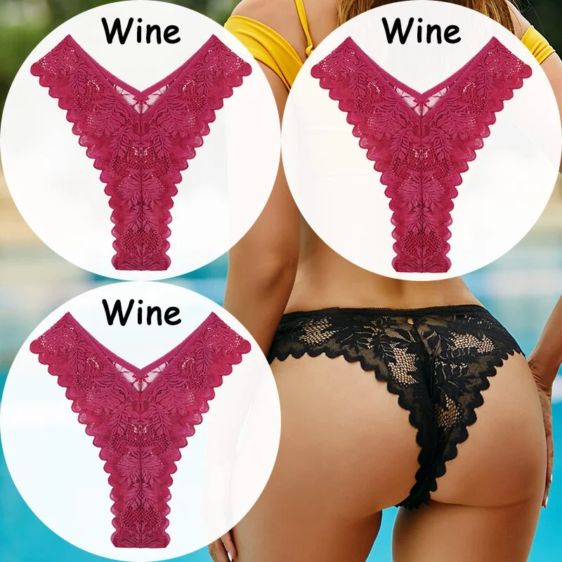 Billionm Lace Panties Women's Underwear Floral Women Panties Perspective Lingerie Brazilian Briefs V Waist Female Underpants