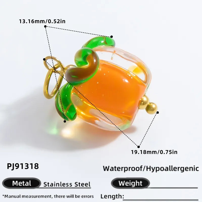 1 Piece 11.34*11.08mm 24.65*13.62mm 4.29*24.15mm 304 Stainless Steel Zircon 18K Gold Plated Tree Heart Shape Candy Jewelry Accessories Pendant