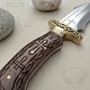 Loveck&yacute; nůž s dřevěnou rukojet&iacute; - DK-054 nůž na přežit&iacute;