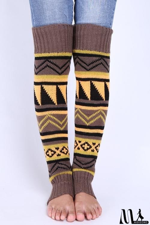 MidiSono - Aztec Print Leg Warmers