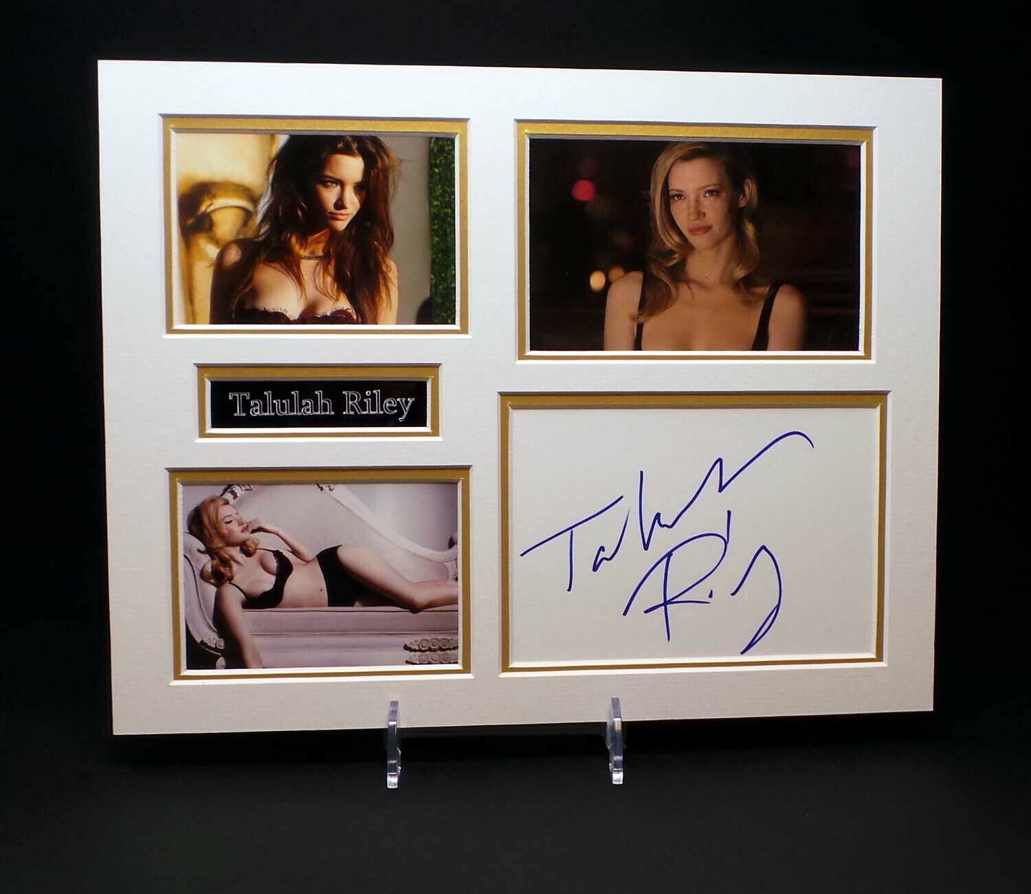 Talulah RILEY Signed Mounted Sexy Photo Poster painting Display AFTAL RD COA Westworld Actress