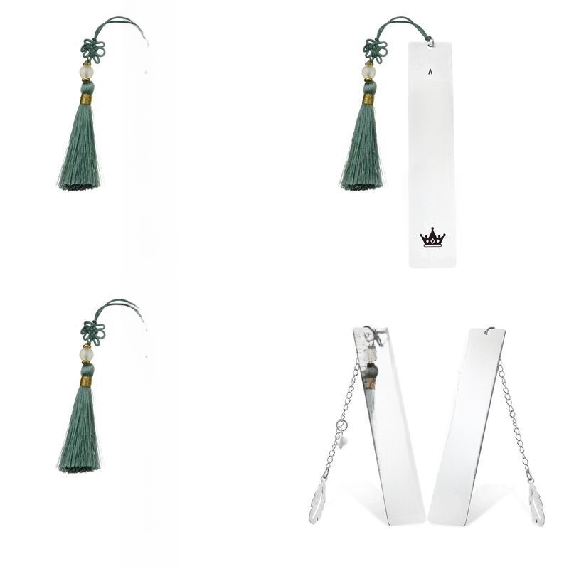 Fashion Creative Metal Stainless Steel Lettering Bookmark