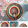 (US Only)Acrylic 2D Flat Indian Shield DIY Hanging Diamond Art Kits Wall Door Decoration