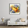 Bees And Flowers-11CT Stamped Cross Stitch 40*40cm/15.75*15.75in tapestrymarket