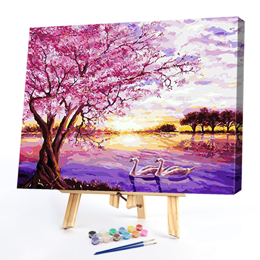 

40*50CM Paint By Numbers-Tree and Goose, 501 Original