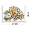 Apple Afternoon Tea-14CT Stamped Cross Stitch 26*19cm/10.24*7.48in