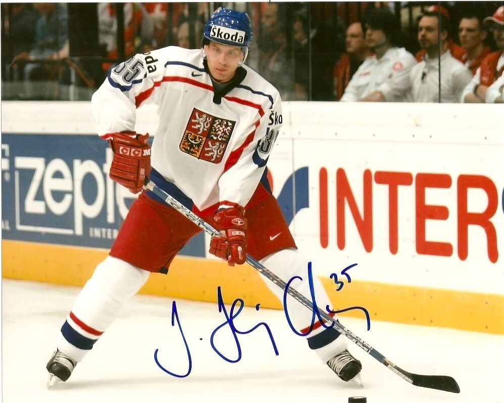 Team Czech Jan Hejda Signed Autographed 8x10 Photo Poster painting COA TWO