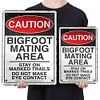Caution Bigfoot Mating Area - Vintage Metal Signs(12*16Inch) - Warning