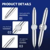 Fidget Gyro LED Light Luminous Pen Decompression Pen Metal Pen Multifunctional Student Ballpoint Pen Anti-Stress Anxiety Gift Pen