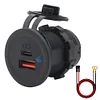 DC 10-28V Car USB Charger Socket Fast Charging PD Type C + QC 3.0 Power Outlet