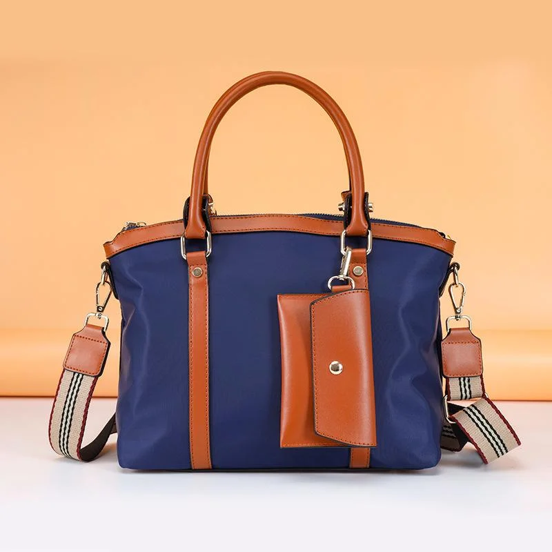 New Women's Bag Fashion Oxford Cloth Contrast Ladies Handbag Shoulder Bag