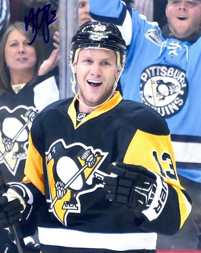 Signed 8x10 NICK SPALING Pittsburgh Penguins Photo Poster painting - COA