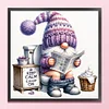 Gnome Reading Newspaper-11CT Stamped Cross Stitch 40*40cm/15.75*15.75in