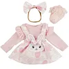 17"-20" Reborn Baby Doll Pink Bunny Dress 4 Pcs Set Clothing Accessories - RBBI-Myrebornbabydoll&reg; Myrebornbabydoll&reg;