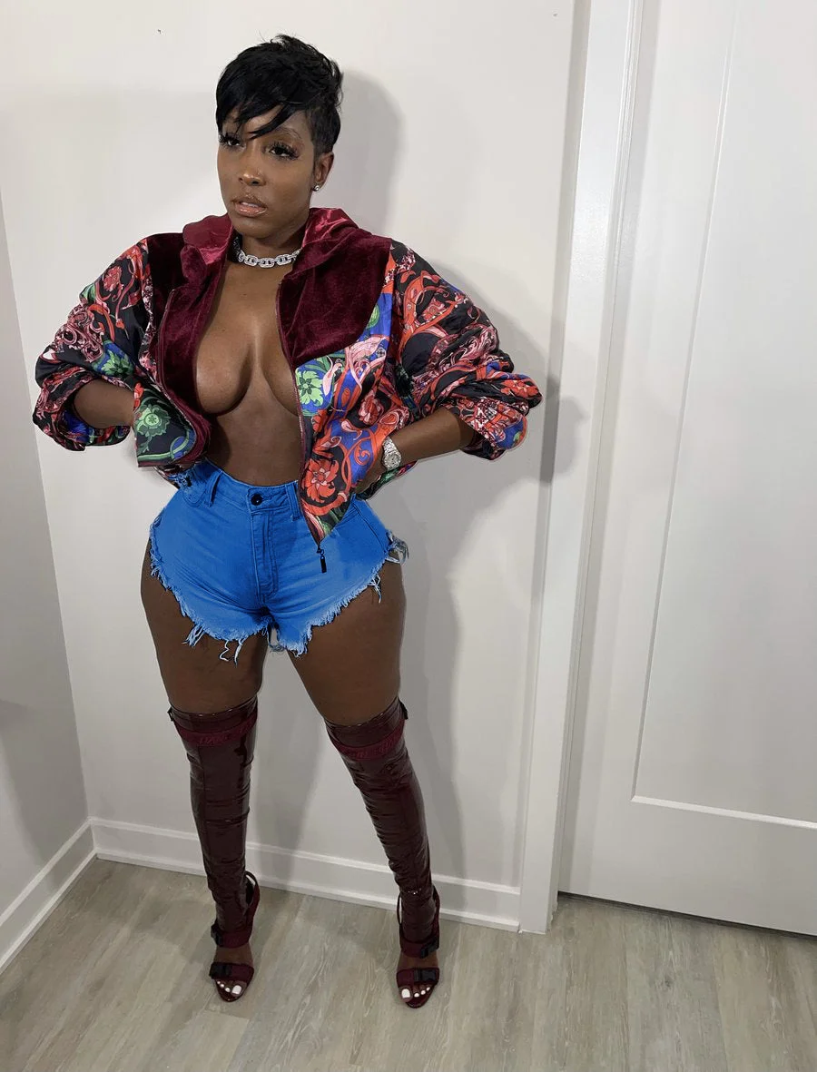 Uveng Street Ripped Stretch Denim Women's Shorts