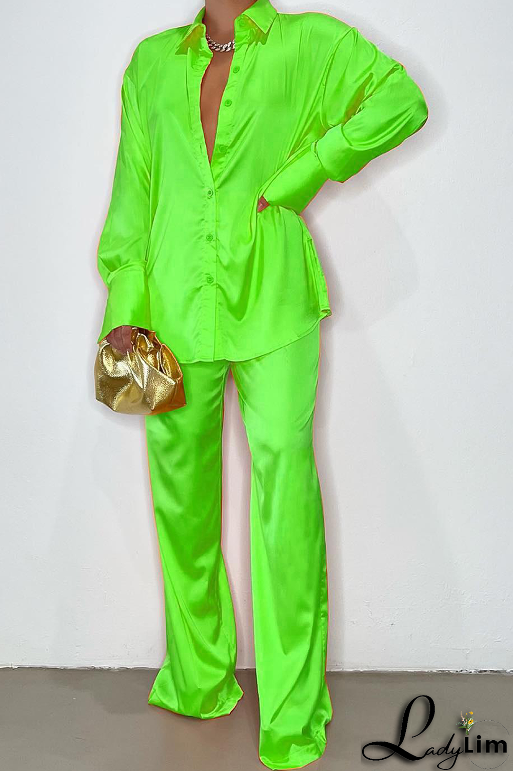 Coffee Casual Solid Patchwork Turndown Collar Long Sleeve Two Pieces