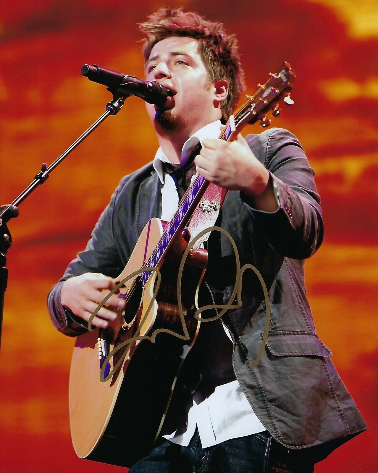 GFA American Idol Live It Up * LEE DeWYZE * Signed 8x10 Photo Poster painting COA