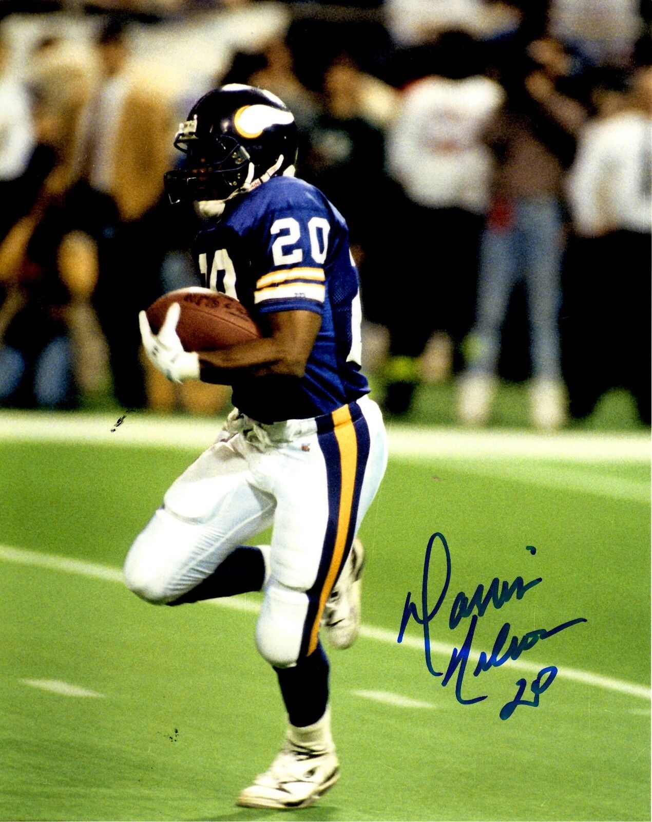 Signed 8x10 DARRIN NELSON Minnesota Vikings Autographed Photo Poster painting - w/COA