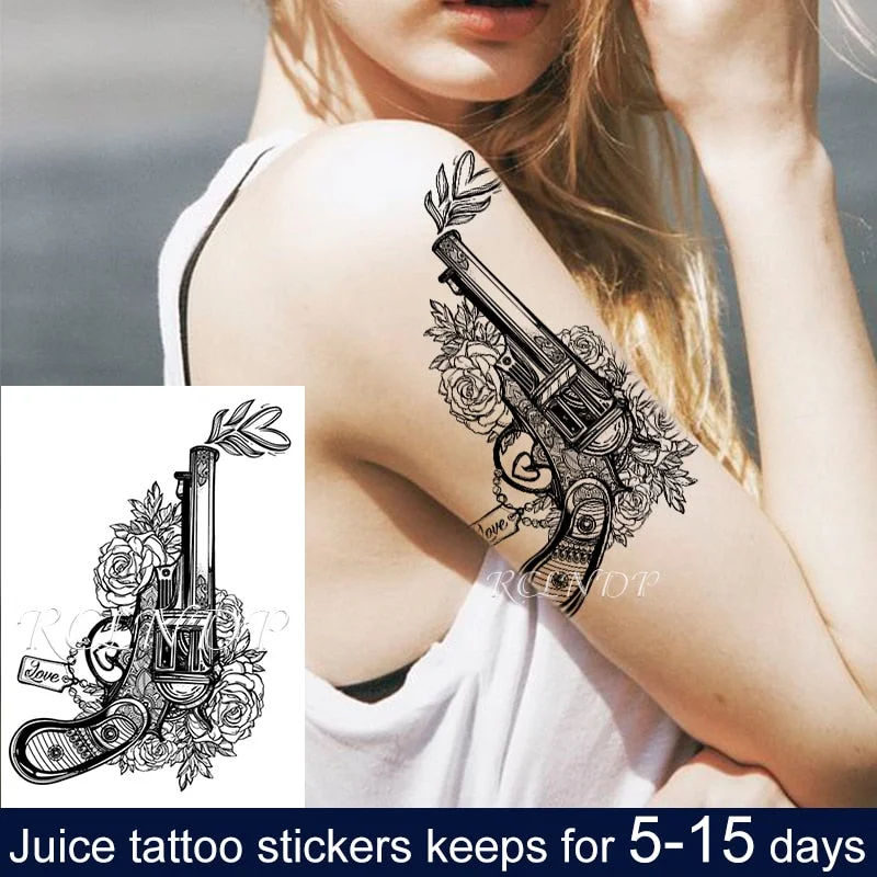 Waterproof Temporary Juice ink Sticker Egyptian Ancient Greek Mythology Cleopatra Fruit Gel Long lasting Tattoo for men women