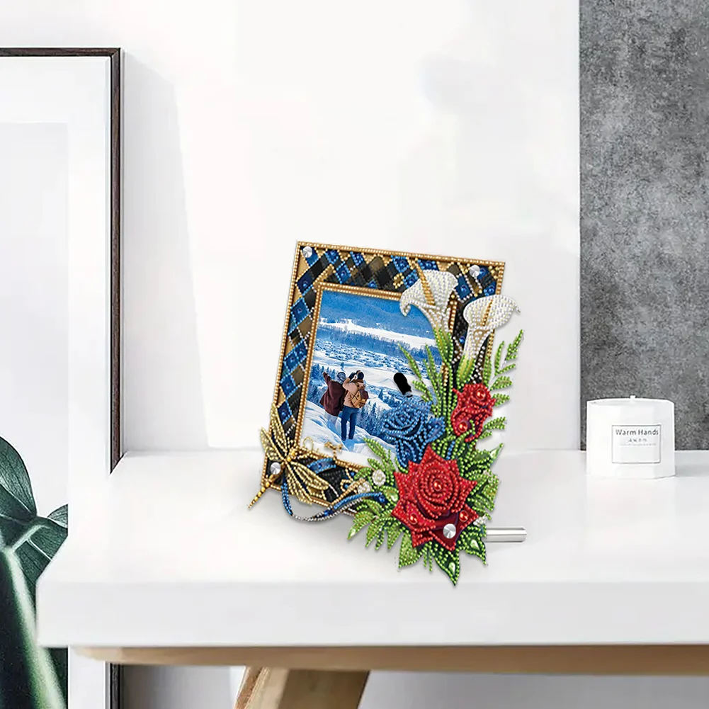 5D DIY Flower Acrylic Special Shape Diamond Painting Picture Frame