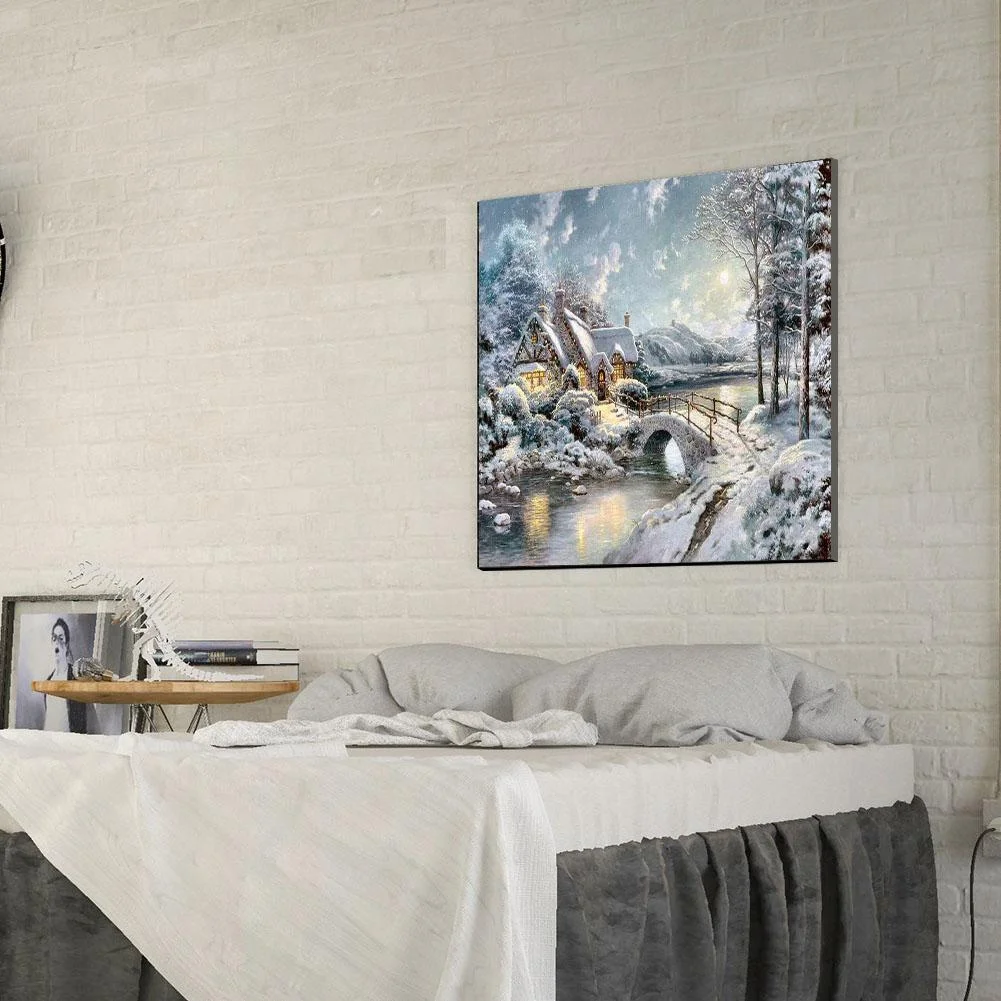 Diamond Painting - Full Round Drill - Snow House(30*30cm)