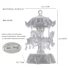 Roman LED Lighted Musical Animated Crystal Carousel Tabletop Decoration