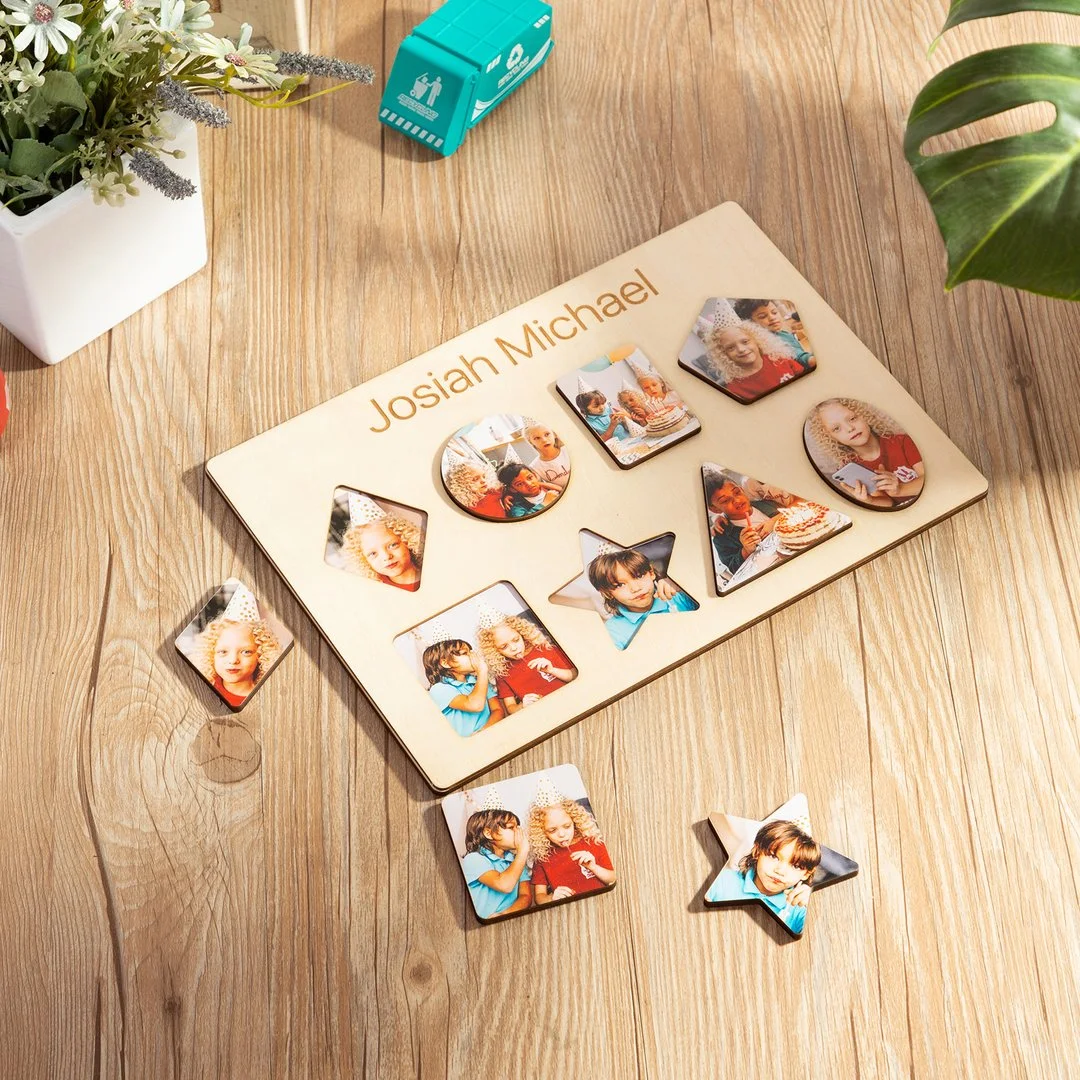 Personalized Baby Name Puzzles with 8 Pictures Early Learning Toys